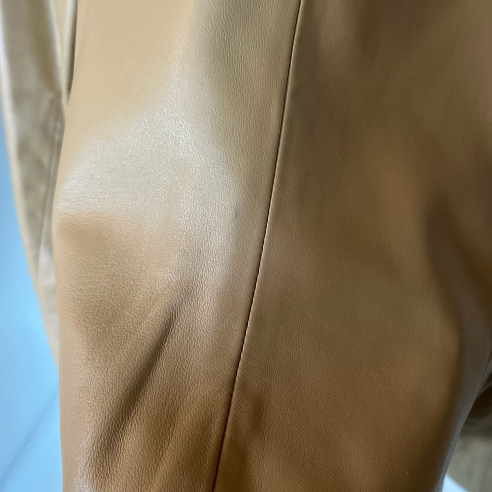 Ann Taylor Camel Genuine Leather Jacket - Picture 7 of 7